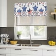 thumbnail image 4 of 4th of July Curtain Valances for Windows, Kitchen Valance Window Treatments Panel 2 Pack, Blue Red Star Watercolor Independence Day Rod Pocket Short Curtains for Bathroom Bedroom 42 x 18 Inch, 4 of 8