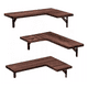 thumbnail image 1 of Estante Esquinero Flotante 3 Piezas Madera Oscura, 1 of 5