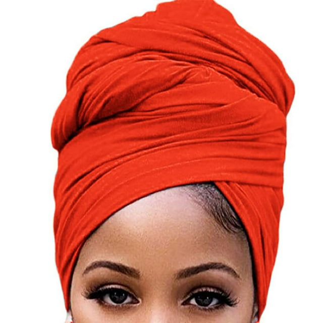 tredstone Turban Nœud Style Simple Hijab Bonnet Polyvalent Foulard Extensible Respirant Bonnet Anti-Perte Accessoires pour Femmes Rouge