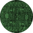 thumbnail image 1 of Ahgly Company Indoor Round Persian Emerald Green Traditional Area Rugs, 4' Round, 1 of 4