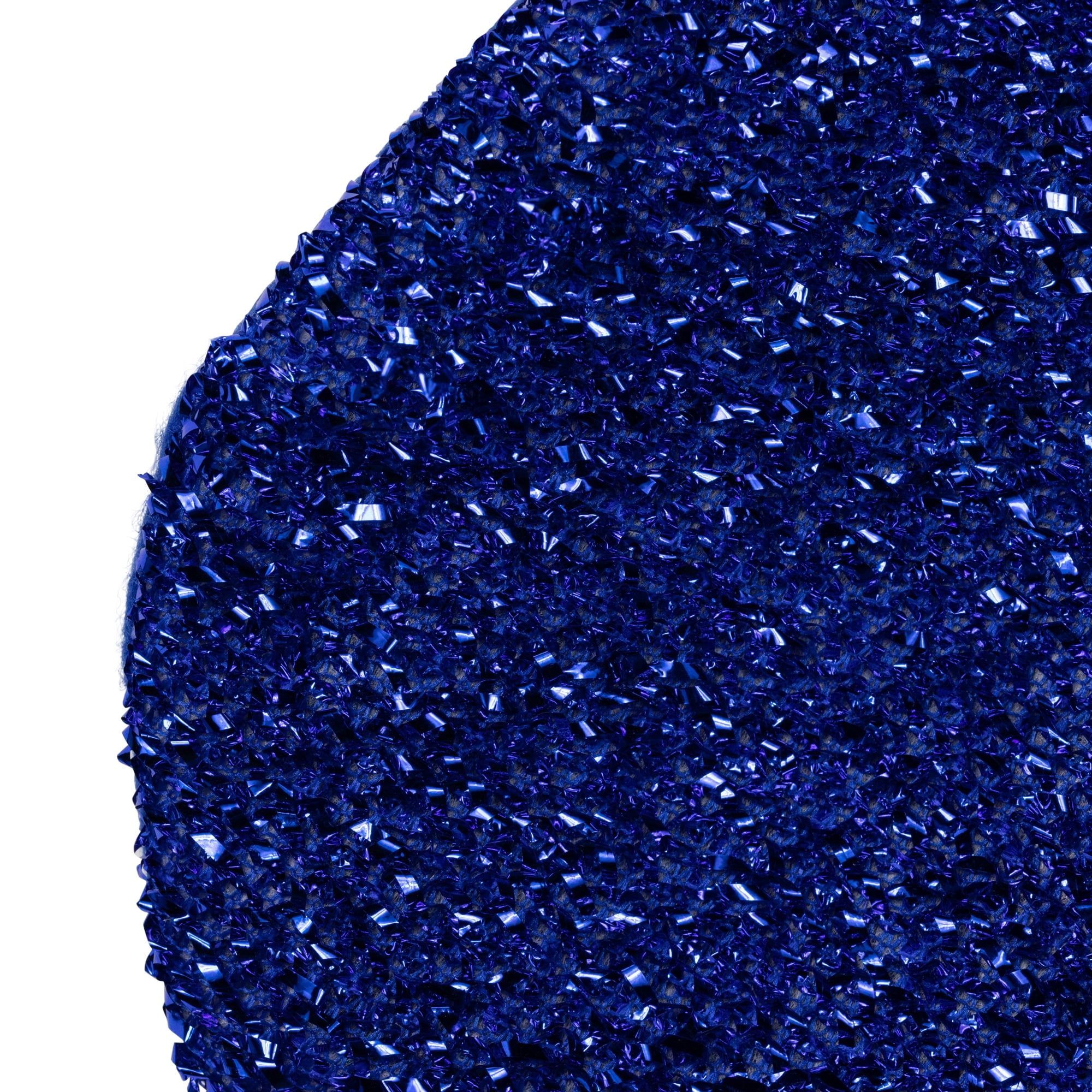 17" Metallic Royal Blue Embroidered "Diva" Christmas Stocking with Shadow Velveteen Cuff