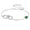 Emerald, variant on Infinity Rose Birthstone Bracelet for Women, White Gold Plated Heart Birthstone Charm Bracelet, Birthstone Jewelry Gift for Mom Wife Girlfriend