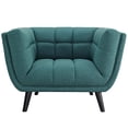 thumbnail image 4 of Modern Contemporary Urban Design Living Room Lounge Club Lobby Armchair Accent Chair, Fabric, Aqua Blue, 4 of 4