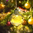 thumbnail image 5 of Boovnll Clear Christmas Ball Ornaments with Lights, Glitter Glass Foam Hanging Pendants Christmas Balls for Holiday Xmas Tree, Wedding, Party Decor Gifts, Christmas Tree Decorations, 5 of 7