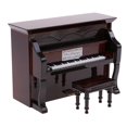 thumbnail image 3 of Dollhouse Miniatura Piano Taburete Estuche Set Instrumento 1/12 Accesorio café Zulema dollhouse piano, 3 of 8