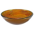 thumbnail image 1 of InFurniture ZA-1234 Évier Rond en Verre Trempé - Or et Orange, 1 of 1