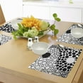 thumbnail image 4 of Ambesonne Yin Yang Place Mats Set of 4, Abstract Retro Dots, Standard Size, Black White, 4 of 6
