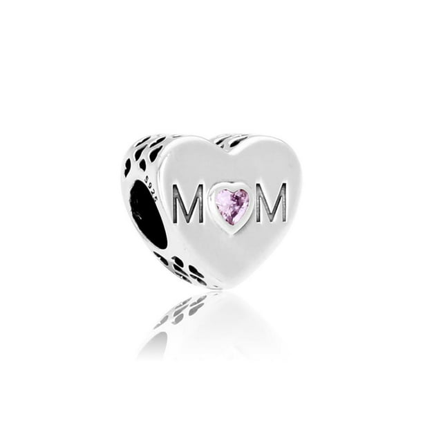 Pandora Mother Heart Charm with Purple Zirconia -