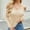 Khaki, variant on TMOYZQ Sweaters for Women Casual Fall V Neck Cold Shoulder Long Sleeve Sweater Cut Out Knit Pullover Top Fashion Solid Color Sweaters Tops