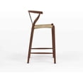 thumbnail image 3 of GFurn WISHBONE-CST-WLTASH-NAT Wishbone CH24 Y Chair Counter Stool - Walnut & Natural Cord, 3 of 3