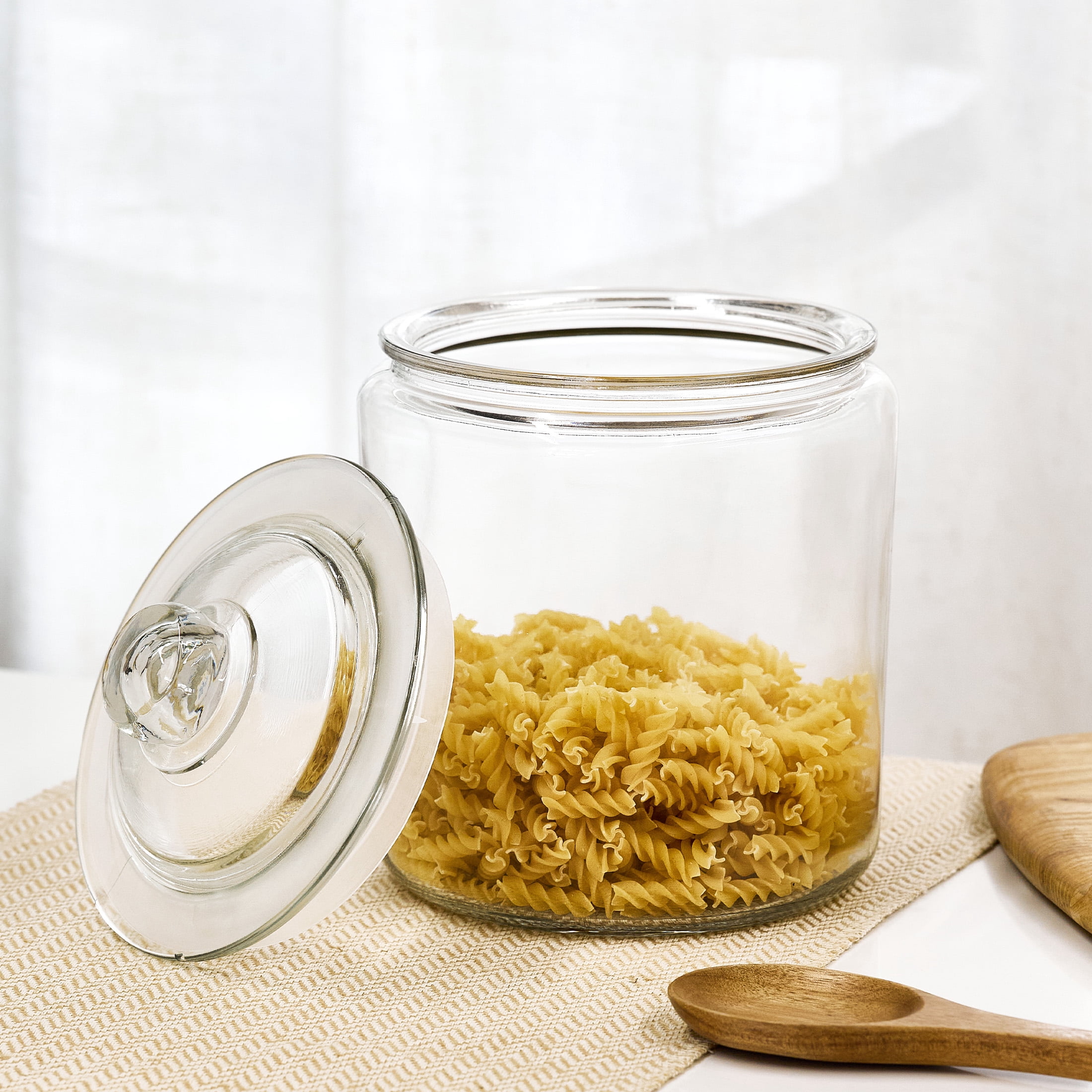 Mainstays Glass Cookie Jar Canister with Lid, 1 Gallon