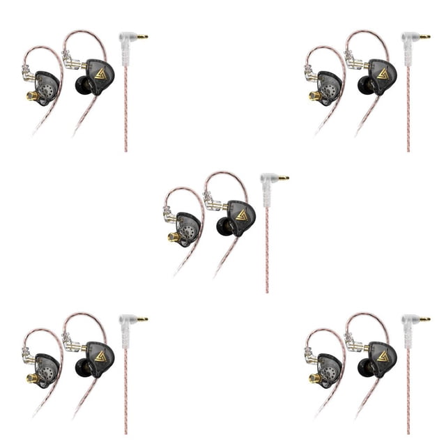 Bearachild Auriculares AK6 PLUS con cable en la oreja, auriculares dinámicos desmontables, auriculares deportivos manos libres, negros sin Type2 NO2