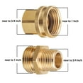 thumbnail image 5 of Garden Hose Adapter, 3/4 Inch GHT to 1/2 Inch NPT, Brass Quick Connect Garden Hose Fittings, 2 Pack, 5 of 5