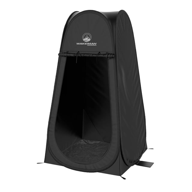 Pop Up Pod - Tienda de campaña para ducha privada, vestidor o inodoro portátil con bolsa de transporte para camping, playa o portón trasero de Wakeman Outdoors (negro)