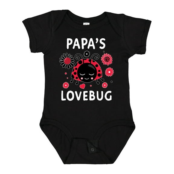 Inktastic Valentine's Day Papa's Lovebug Boys or Girls Baby Bodysuit