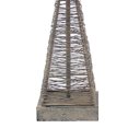 thumbnail image 2 of Metal Pyramid Base Table Lamp with Wire Design and Scripted Shade, Gray - Saltoro Sherpi, 2 of 5