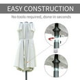 thumbnail image 4 of Topcobe 15-Foot Rectangular Steel Market Umbrella for Outdoor Deck, Pool, Patio, with UV Sun Protection and Easy Crank, Beige for Comfortable Shade, 4 of 9