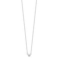 thumbnail image 2 of 925 Sterling Silver Cable Fancy Necklace Chain 18in Bezel-set 5mm CZ 16 inch 1.1 mm, 2 of 4