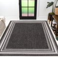 thumbnail image 5 of JONATHAN Y TSN210B-3 Lido Traditional Casual Pinstripe Border Dark Gray/Ivory 3 ft. x 5 ft. Indoor/Outdoor Area Rug, 5 of 10