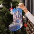 thumbnail image 5 of Salouo Majestic Fantasy Castle Print Christmas Decorations Stockings 1 Pack 18'' Xmas Stockings Holiday Stocking Personalized Farmhouse Decor for Home Family Party Tree, 5 of 7