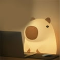 thumbnail image 6 of BQBQERT Elegant Table Night Lamp with Glowing Flower Base Silisone Capybara Lamp, 6 of 18
