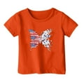 thumbnail image 5 of MKHSQHDG Girls T Shirts Size 10-12 Preppy Girl's 4th of July Patriotic Short Sleeve T Shirt Cute Independence Day Flag Print Tee Comfortable Casual Summer Top for Toddler Kids 13-14 Years, 5 of 5