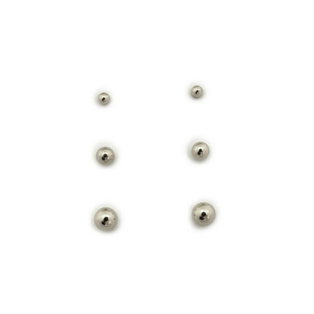 14k Yellow White Or Rose Gold Ball Stud Earrings Set 14k Yellow White Or Rose Gold Ball Stud Earrings Set