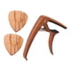 thumbnail image 4 of Nueva Guitarra Capo Clamp \u0026 Picks Para Guitarra Acústica Eléctrica Modulación Capo Madera de olivo CUTICAT Púas y cejilla de guitarra, 4 of 8