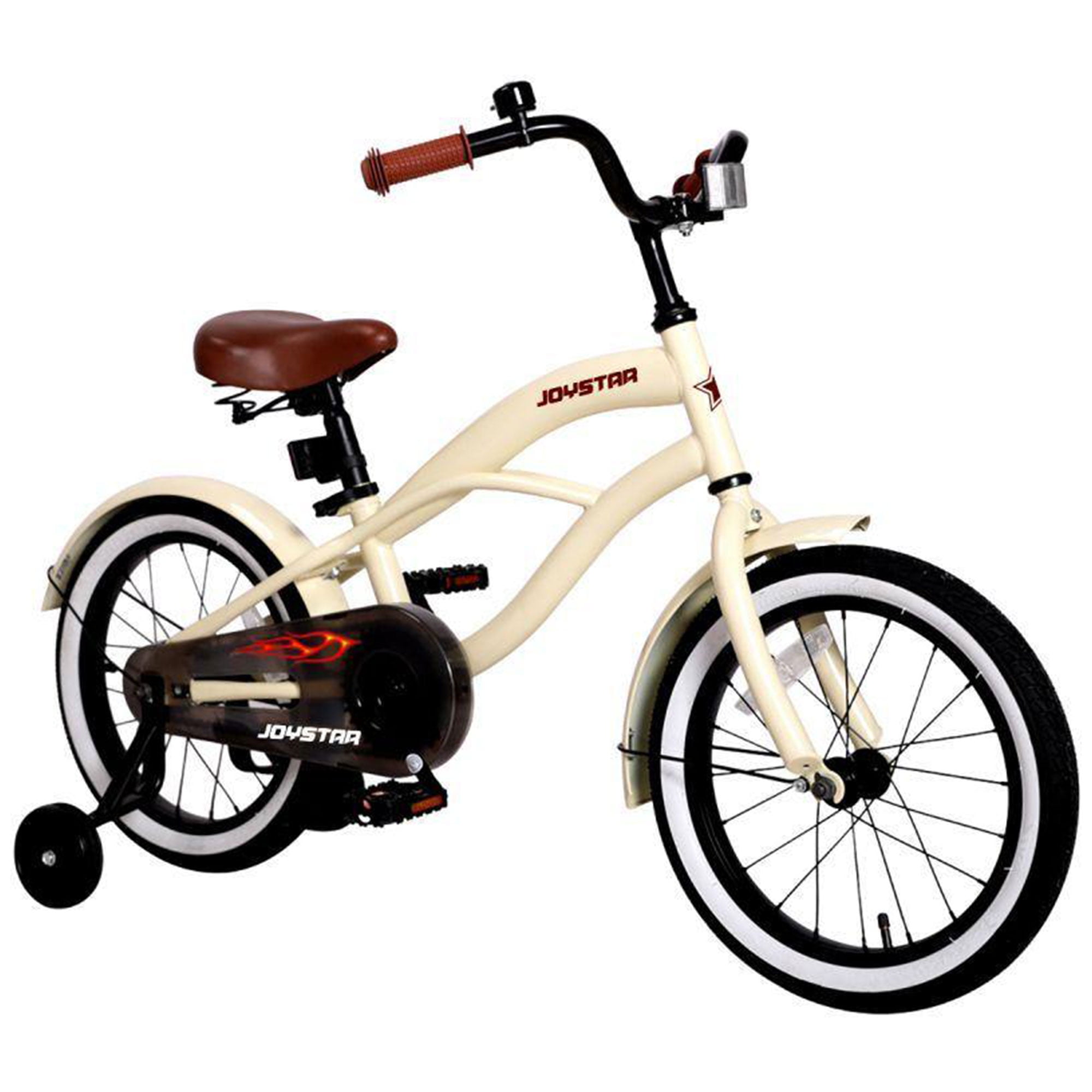 voorspelling Kostbaar Dicteren Joystar 16" Kids Cruiser Bike w/ Training Wheels and Coaster Brakes, Ages 4  to 7, Ivory - Walmart.com