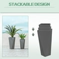 thumbnail image 4 of Outsunny Outdoor Planters Set of 3 with Drain Holes, Flower Pots, Alt Gray, 4 of 9