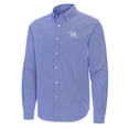 thumbnail image 2 of Men's Antigua Royal Kentucky Wildcats Porter Woven Tri-Blend Long Sleeve Button-Down Shirt, 2 of 3