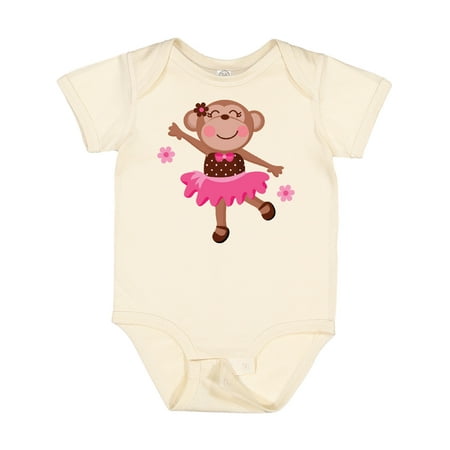 

Inktastic Ballerina Dance Monkey Gift Baby Girl Bodysuit