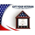 thumbnail image 6 of Small flybold Flag Case for American Veteran Burial Flag - Solid Wood Military Shadow Box, 6 of 7