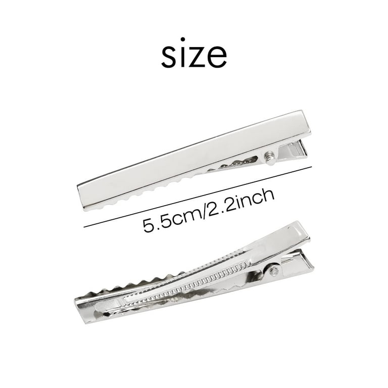 10 32mm Vintage Alligator Hair Clips Nickel Plated Steel Clips Small Silver  Clips with Teeth