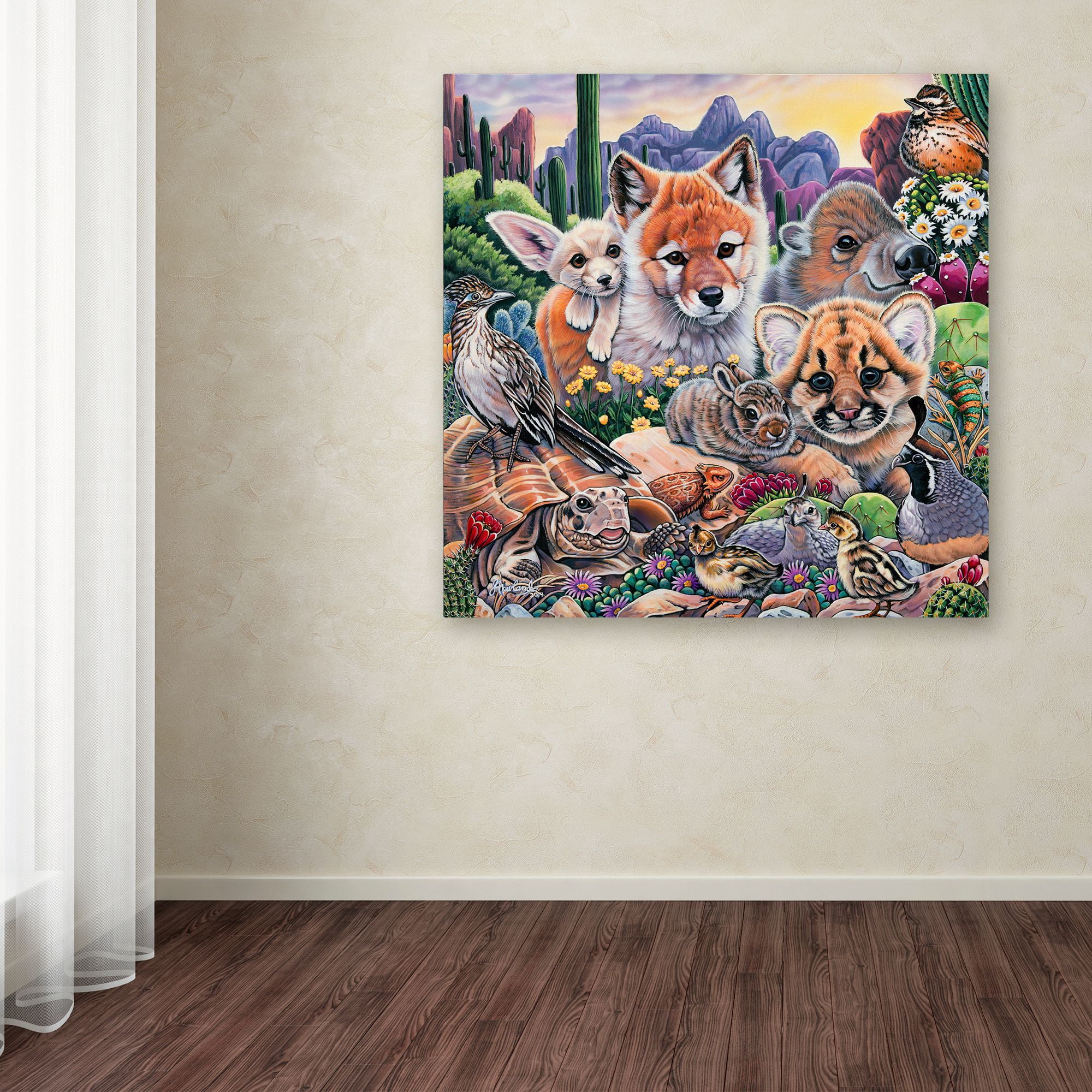 Trademark Fine Art 'Desert Buddies' Canvas Art by Jenny Newland