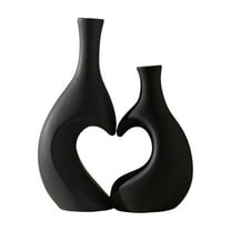 WEGFTDUOP Valentine's Day Vase Plastic Vase Non Fragile Vase Decorative Art Tabletop Decoration Warm House Gift Wedding Dining Table Bookshelf Art Decoration