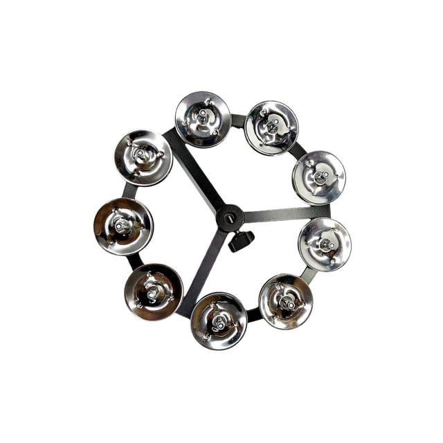 Decodeary Drum Cymbals Hi Hat Tambourine Bells Percussion Mountable Instrument Silver Single Durable Single Silver 15.5cm