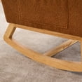 thumbnail image 4 of Xukmct Upholstered Leisure Chair Rocking Chair with Side Pocket, High Back Lounge Chair for Living Room, Bedroom, Office, Caramel, 4 of 10