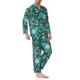 thumbnail image 2 of Sikiie Lephants in the Jungle Mens Pajama Set, Soft Warm Long Sleeve Sleepwear, Cozy Button-Down Pjs for Men-X-Large, 2 of 7