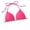 Hot Pink, variant on Women's Triangle Halter Bikini Top Tie Front Swimwear for Beach and Pool,S