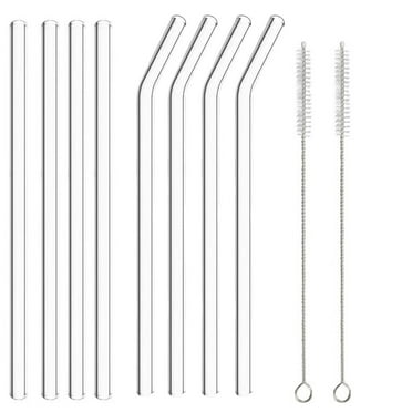 CCOCC Glass Straws,Ergonomically Curved Shatter-Resistant Glass Straws,Colorful Drinking Straws for Effortless Sipping,Reusable Eco-Friendly Straw for Sustainable Living