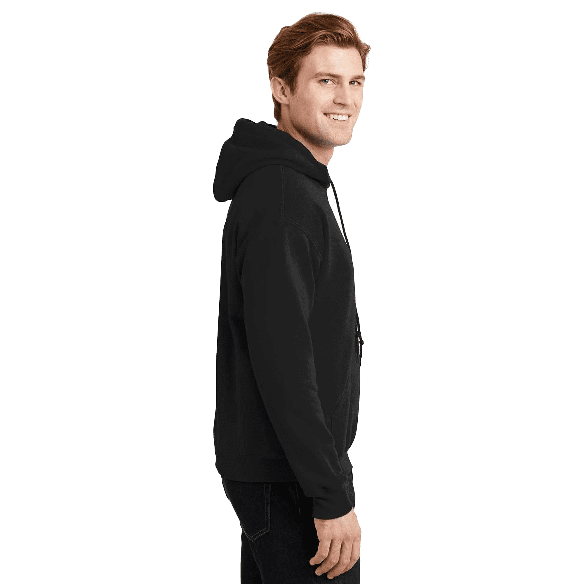 Gildan Men's Hooded Sweatshirt Black with Pocket, Size-2XL - Fleece Cozy Heavy Blend 50/50 Cotton/Polyester | Casual Hoodie, 8 oz