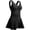 Black, variant on Ladies Swimsuits 2 Piece,One Piece Swimsuits for Women Modest Tummy Control Swimdress Vintage Bathing Suits Skirt Swimwear with Boy Shorts,Black,M