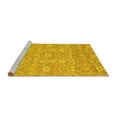 thumbnail image 2 of Ahgly Company Machine Washable Indoor Square Oriental Yellow Modern Area Rugs, 8' Square, 2 of 4
