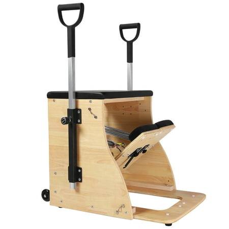 ARKANTOS Pilates Chair, Anti-Slip Handles, Space-Efficient Design, Adjustable, Wood, 64 lbs