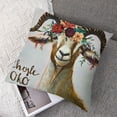 thumbnail image 7 of PIKWEEK Goat Pillow Covers Goat Gifts,Goat Gifts for Goat Lovers,Goat Decor Farmhouse,Just a Girl Who Loves Goats Throw Pillow Covers Multiple specifications Set of 2&nbsp; White, 7 of 7