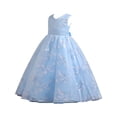 thumbnail image 3 of 3-13Years Flower Girls Sleeveless Dresses Toddler Princess Wedding Party Pageant Dress, 3 of 5
