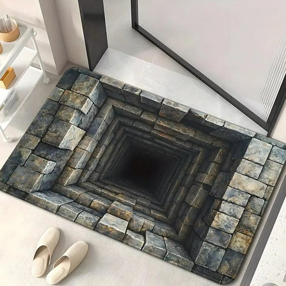 3D Stereoscopic Vision Rug, 2026 Muti-Design 3D Hole Rug, Rugs That Looks Like a Hole, Optical Illusion Rugs, Funny Carpet to Prank, Test & Play with Your Dog or Cat