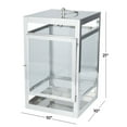 thumbnail image 3 of DecMode Silver Stainless Steel Decorative Candle Lantern, 3 of 8