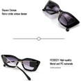 thumbnail image 4 of FEISEDY Retro Thick Square Cateye Sunglasses Women Men ARIZONA DREAM Metal Temple B2710, 4 of 7